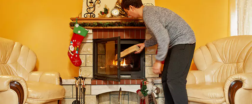 Rusted Metal Fireplace Restoration in Union City, Georgia